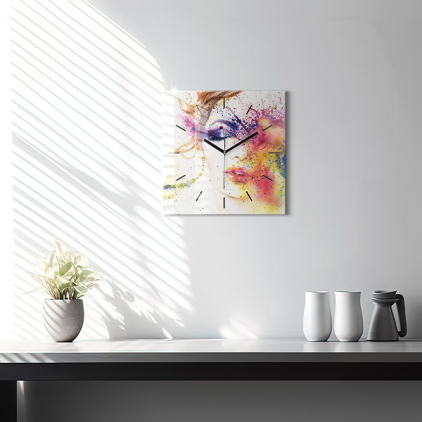 Reloj cuadrado Retrato de una mujer misteriosa