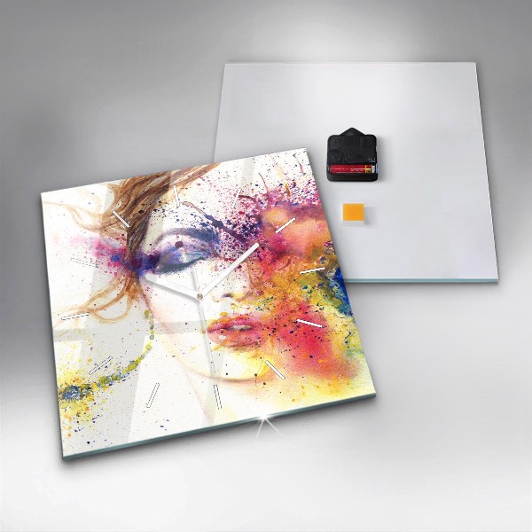 Reloj cuadrado Retrato de una mujer misteriosa