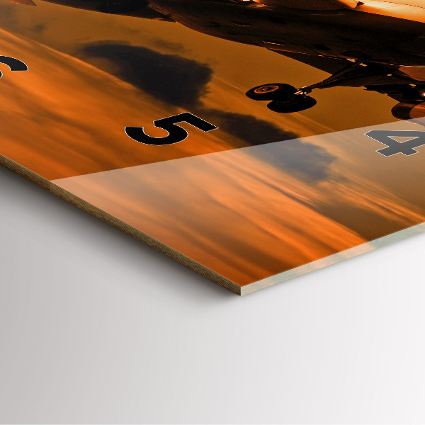 Reloj cuadrado Viaje en avión