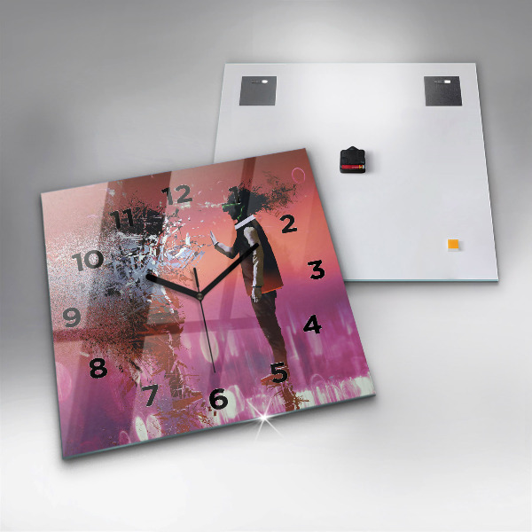 Reloj de pared cuadrado Ciberespacio