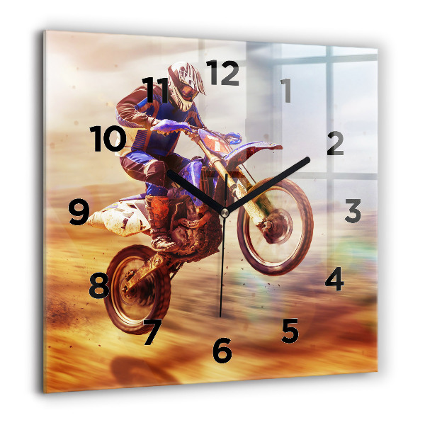 Reloj de pared cuadrado Enduro motocross