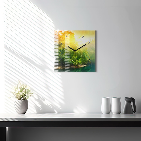 Reloj de pared cuadrado Naturaleza tranquila