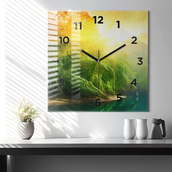 Reloj de pared cuadrado Naturaleza tranquila