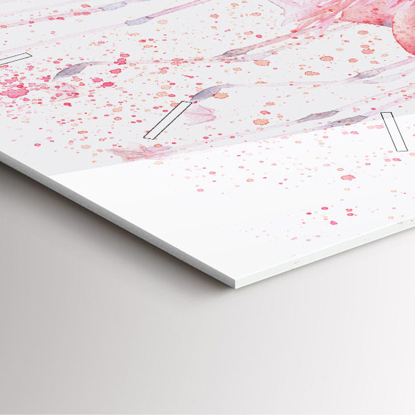 Reloj de pared cuadrado Grupo de flamencos