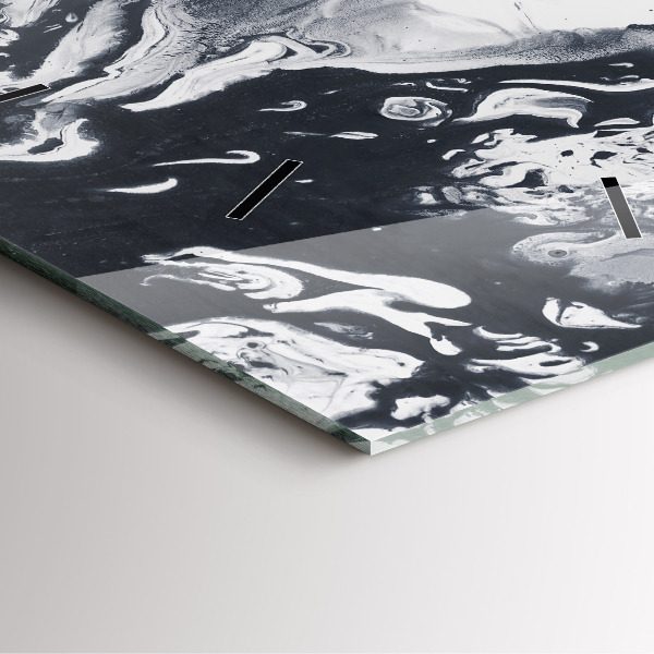 Reloj cuadrado Mármol abstracto de tinta