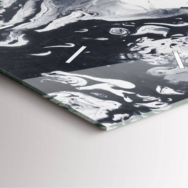 Reloj cuadrado Mármol abstracto de tinta