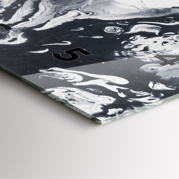 Reloj cuadrado Mármol abstracto de tinta