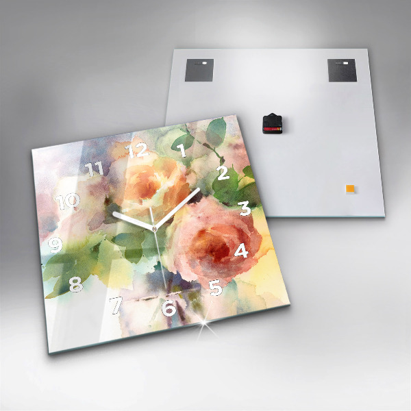 Reloj cuadrado Visualización de la naturaleza