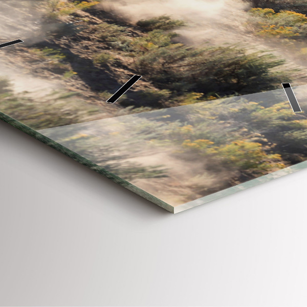 Reloj de pared cuadrado Manada de caballos a toda velocidad