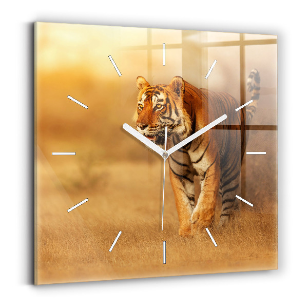 Reloj cuadrado Tigre de caza