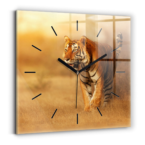 Reloj cuadrado Tigre de caza