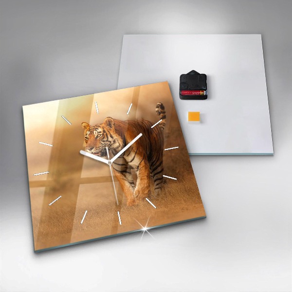 Reloj cuadrado Tigre de caza