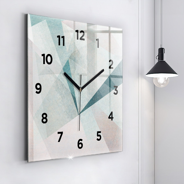 Reloj de pared cuadrado Triángulos Textura Abstracta