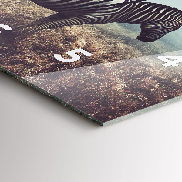 Reloj de pared cuadrado Cebra - Abstracción