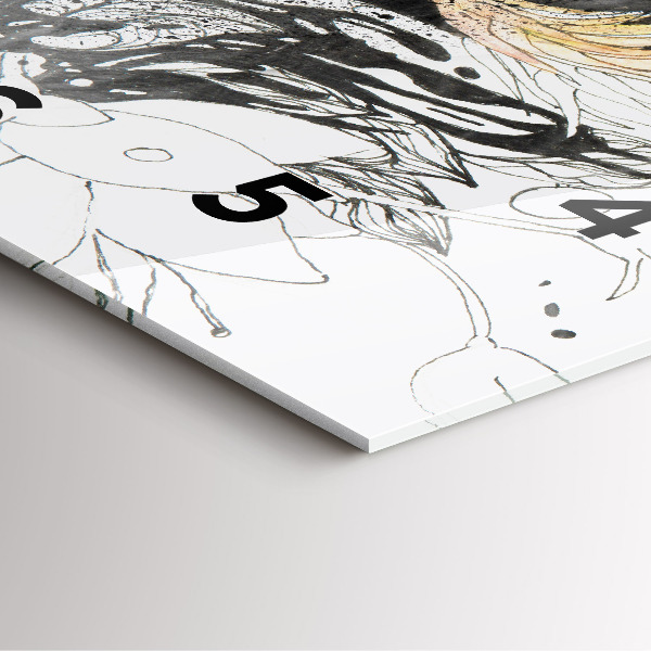 Reloj de pared cuadrado Rostro de mujer abstracto