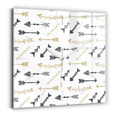 Reloj de pared cuadrado Patrón geométrico de hipster