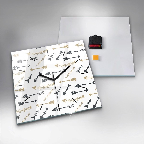 Reloj de pared cuadrado Patrón geométrico de hipster