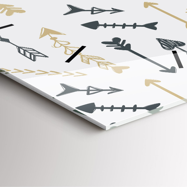 Reloj de pared cuadrado Patrón geométrico de hipster