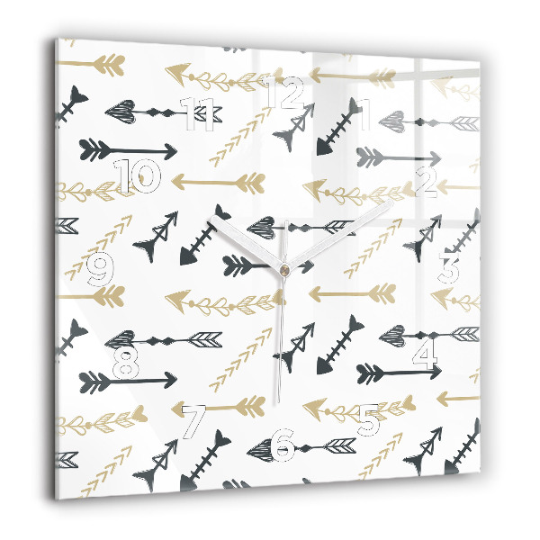 Reloj de pared cuadrado Patrón geométrico de hipster