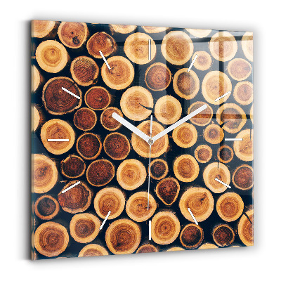 Reloj de pared cuadrado Madera
