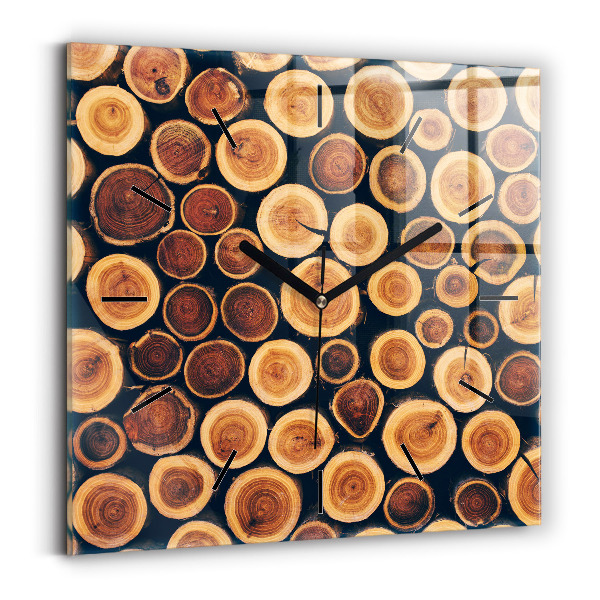 Reloj de pared cuadrado Madera