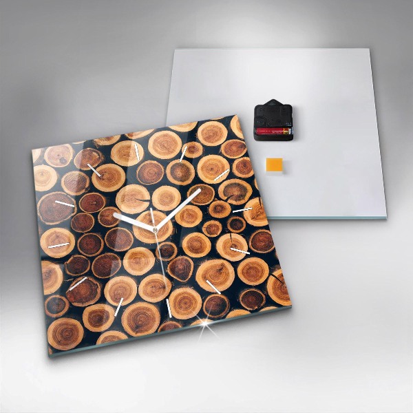 Reloj de pared cuadrado Madera