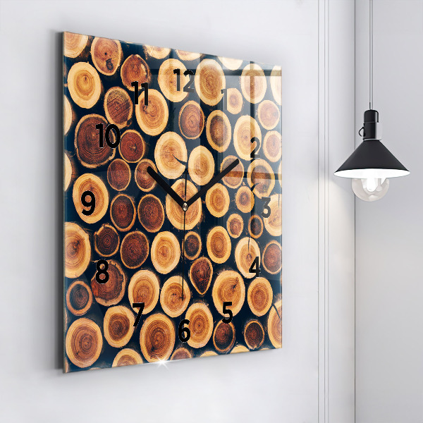 Reloj de pared cuadrado Madera
