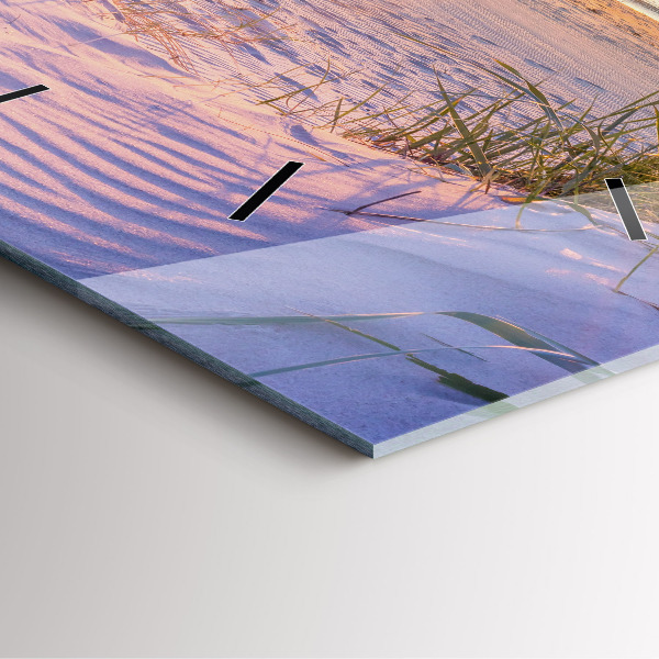 Reloj de pared cuadrado Atardecer en el mar polaco