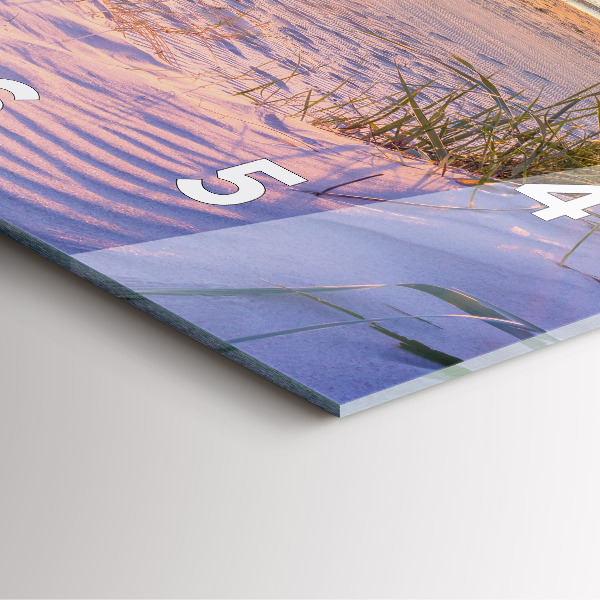 Reloj de pared cuadrado Atardecer en el mar polaco