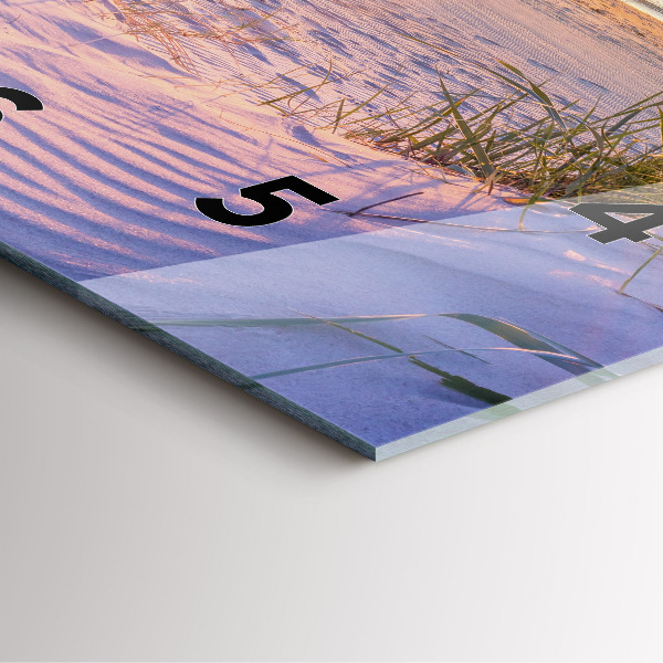 Reloj de pared cuadrado Atardecer en el mar polaco