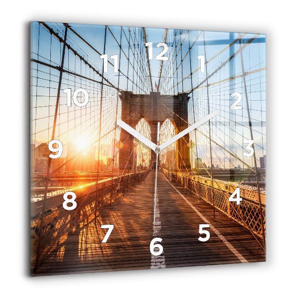 Reloj de pared cuadrado Puente de Brooklyn NYC