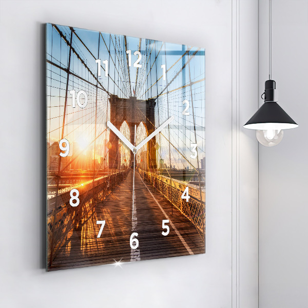 Reloj de pared cuadrado Puente de Brooklyn NYC
