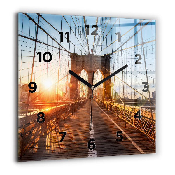 Reloj de pared cuadrado Puente de Brooklyn NYC