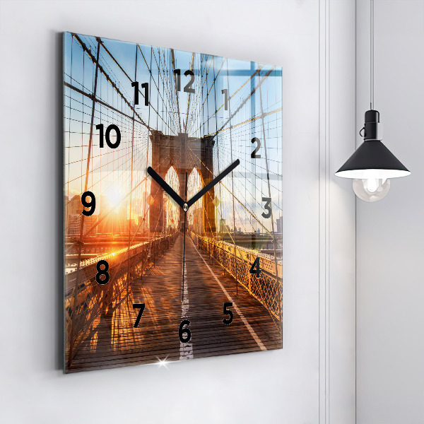 Reloj de pared cuadrado Puente de Brooklyn NYC