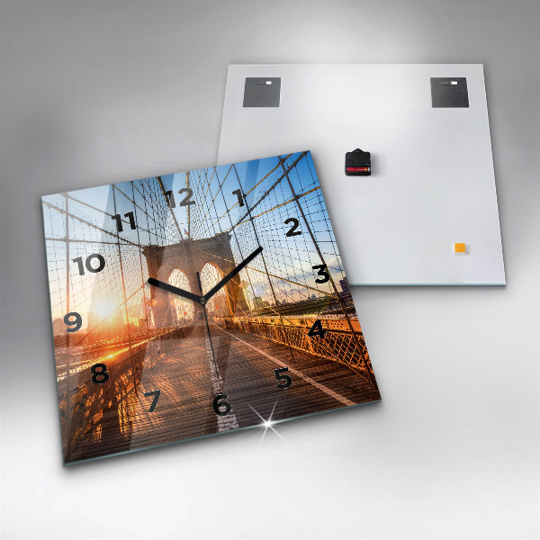 Reloj de pared cuadrado Puente de Brooklyn NYC