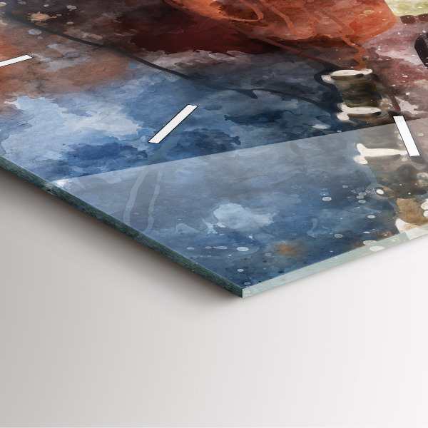 Reloj cuadrado Visualización de guitarra