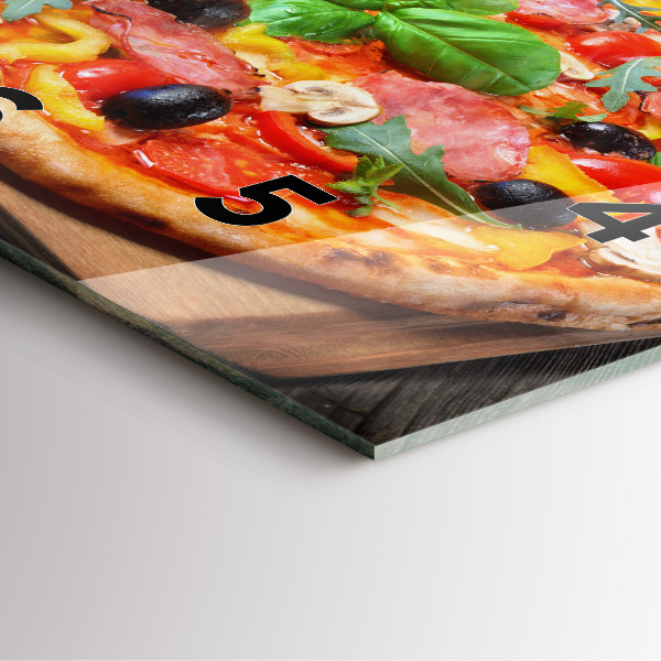 Reloj cuadrado Corazón culinario de Italia