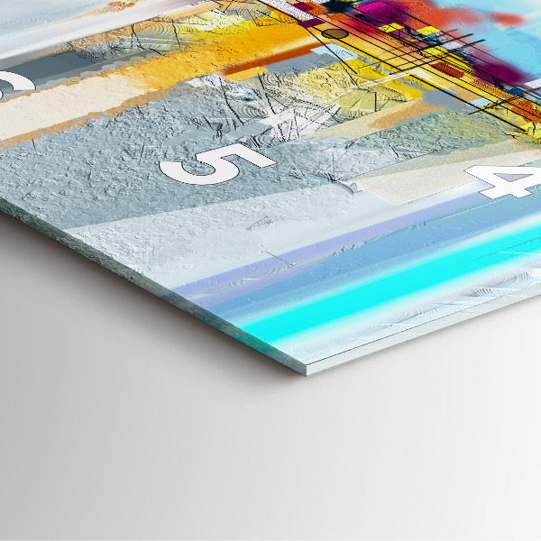 Reloj de pared cuadrado Paisaje abstracto al óleo