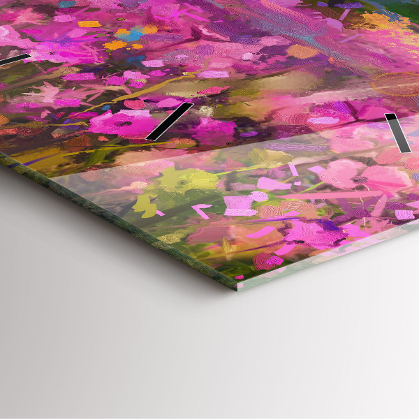 Reloj cuadrado Pradera al atardecer