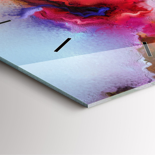 Reloj de pared cuadrado Pintura derramada