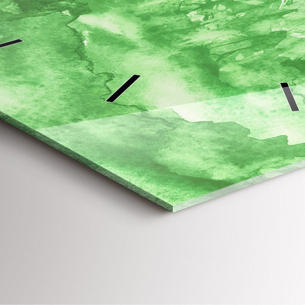 Reloj cuadrado Pintura de un bosque verde