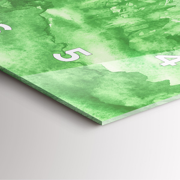 Reloj cuadrado Pintura de un bosque verde