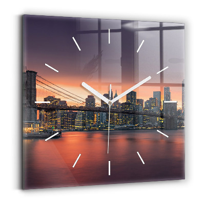 Reloj de pared cuadrado East River de Nueva York