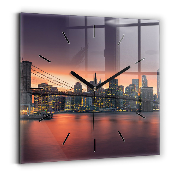 Reloj de pared cuadrado East River de Nueva York