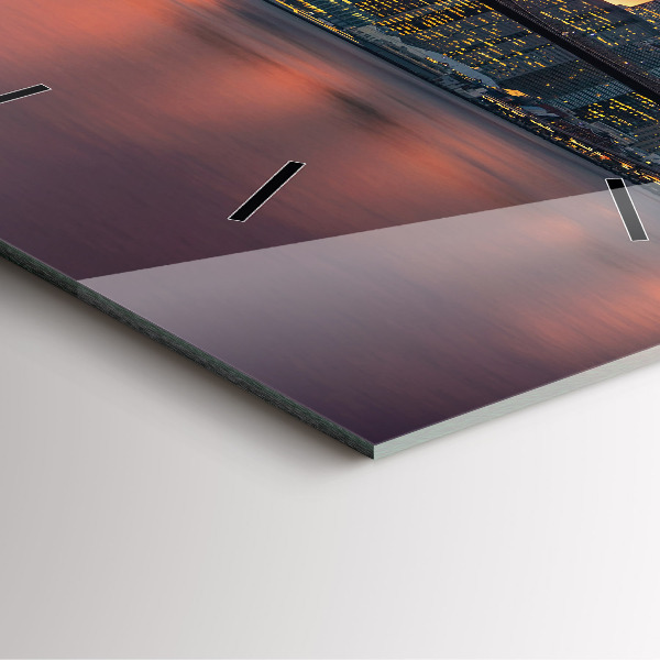 Reloj de pared cuadrado East River de Nueva York