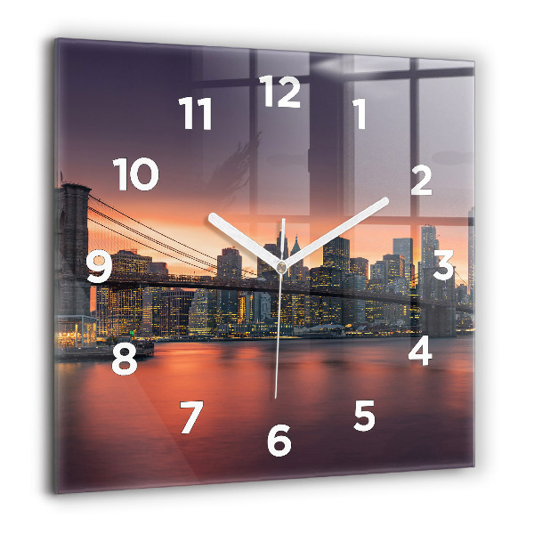 Reloj de pared cuadrado East River de Nueva York