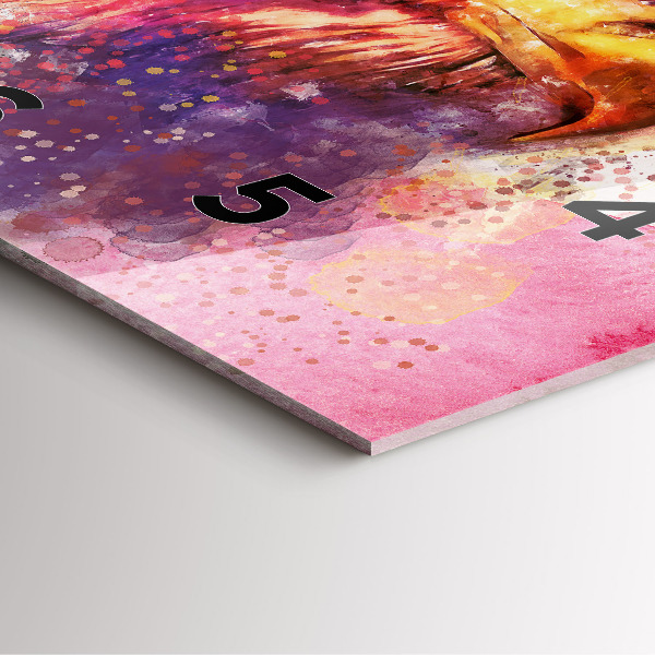 Reloj cuadrado Águila en acuarela