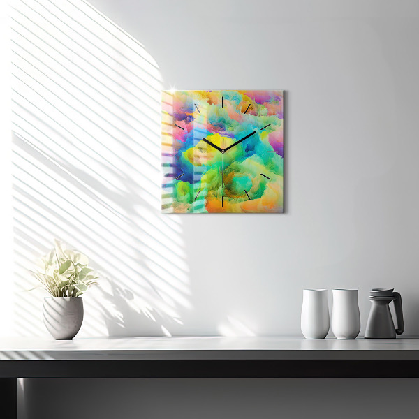 Reloj de pared cuadrado Textura fractal