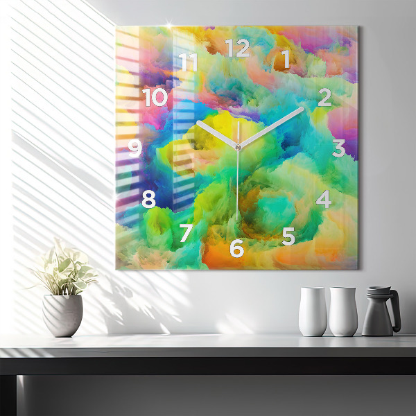 Reloj de pared cuadrado Textura fractal