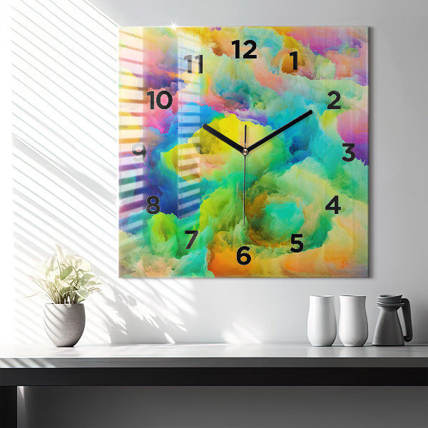 Reloj de pared cuadrado Textura fractal